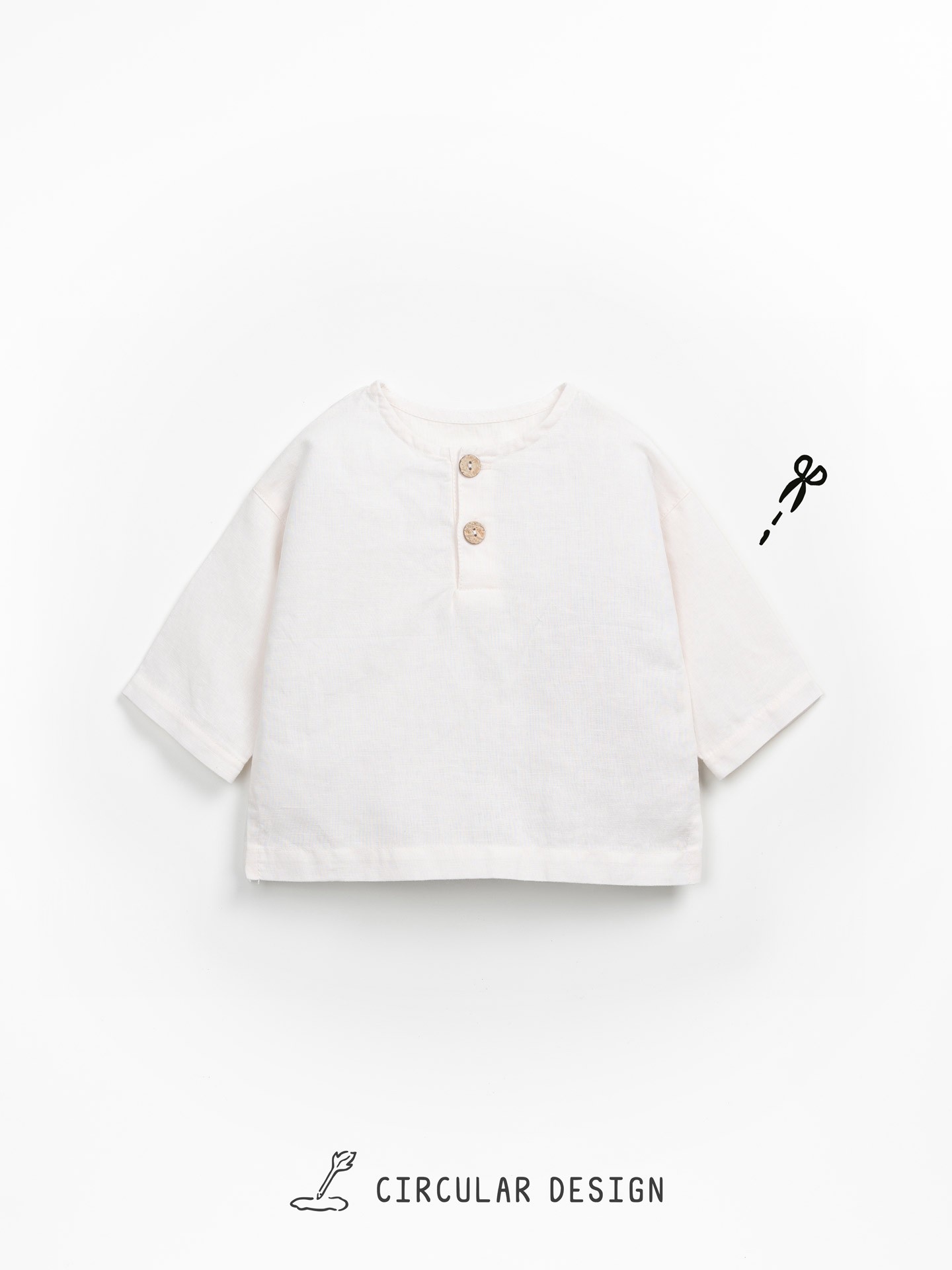 Camisa de tejido de lino y algodón orgánico