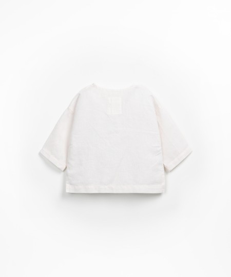 Camisa de tejido de lino y algodón orgánico