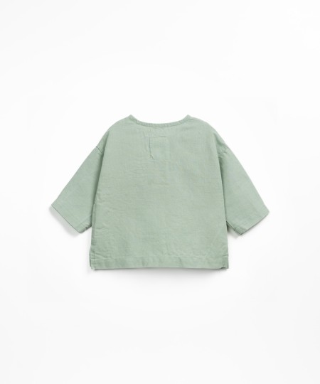 Camisa de tejido de lino y algodón orgánico