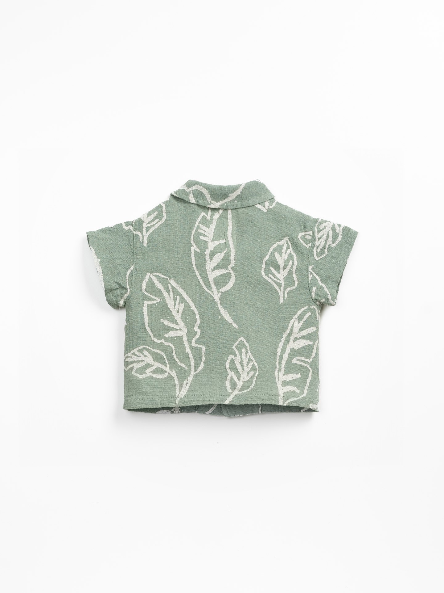 Camisa de algodón orgánico con estampado de hojas