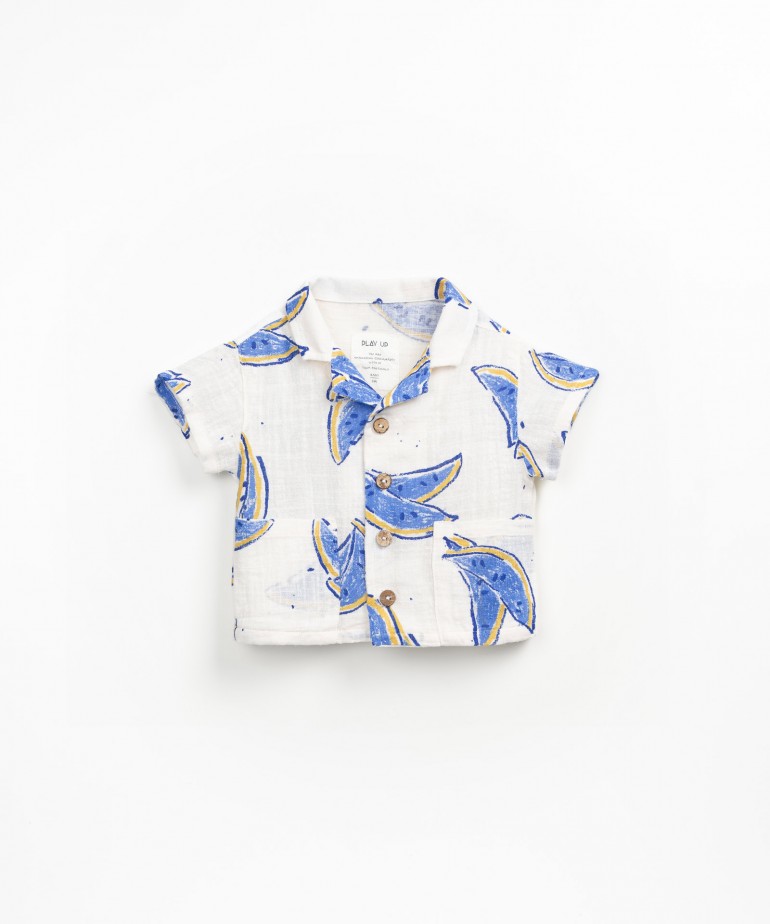 Organic cotton shirt with watermelon print
