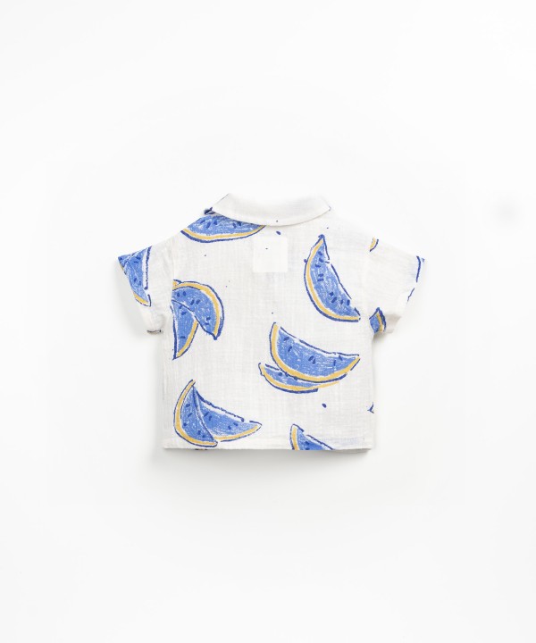 Camisa de algod�n org�nico con estampado de sand�as