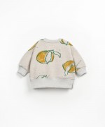 Sweat com mistura de algodo e fibras recicladas