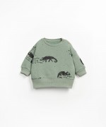Sweat com mistura de algodo e fibras recicladas