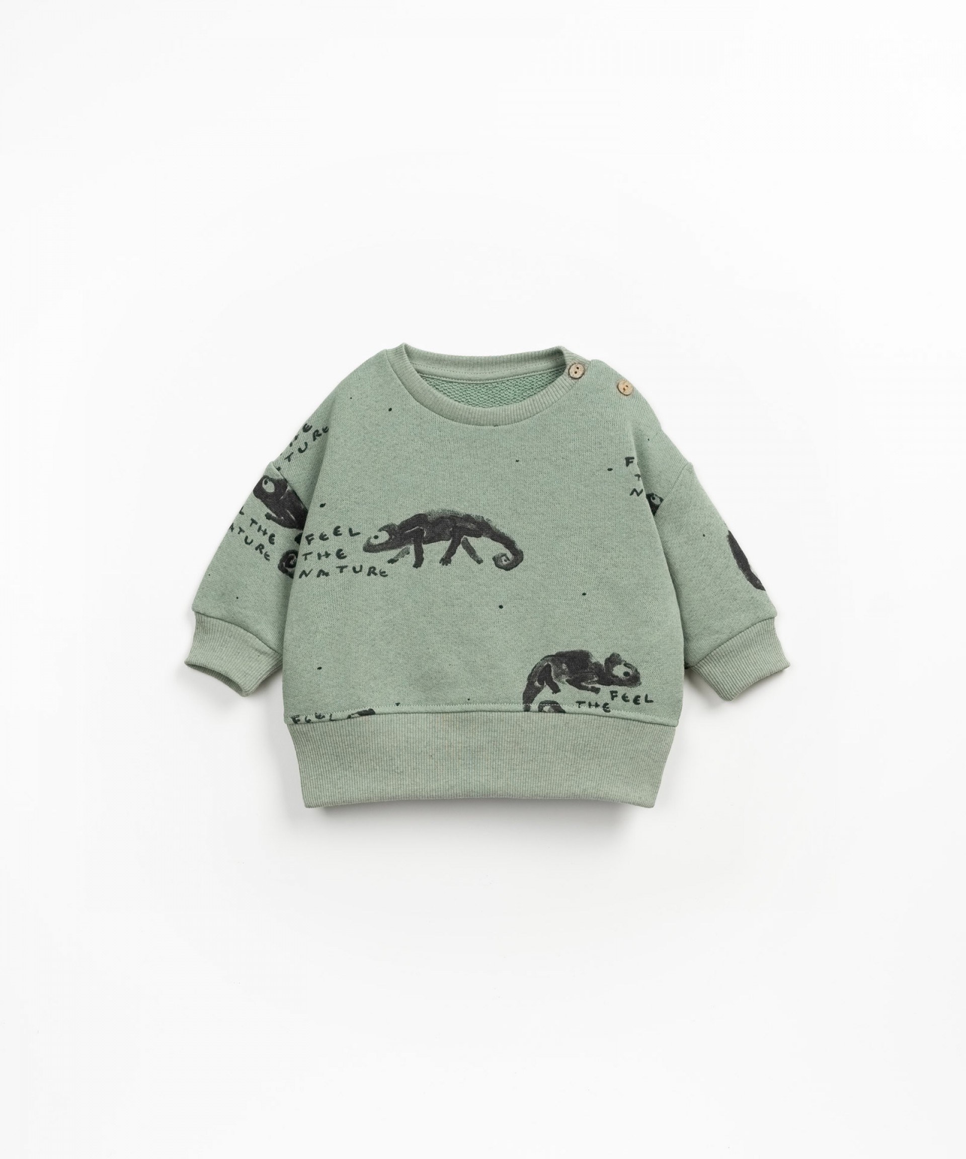 Sweat com mistura de algodo e fibras recicladas