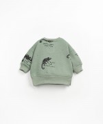 Sweat com mistura de algodo e fibras recicladas
