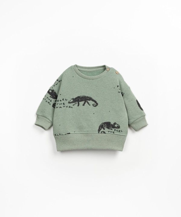 Sudadera con estampado de camaleones