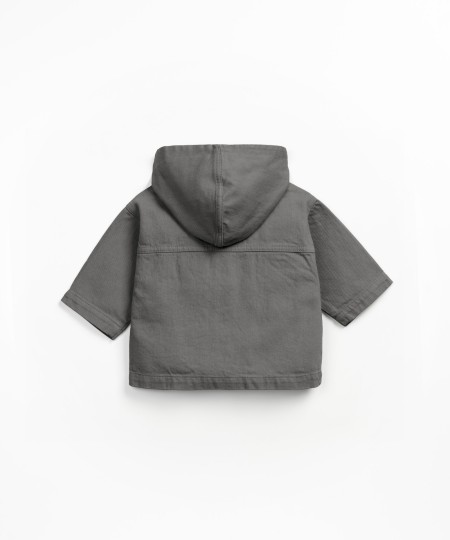 Giacca in twill con cappuccio