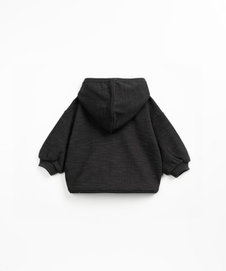 Giacca in maglia con cappuccio