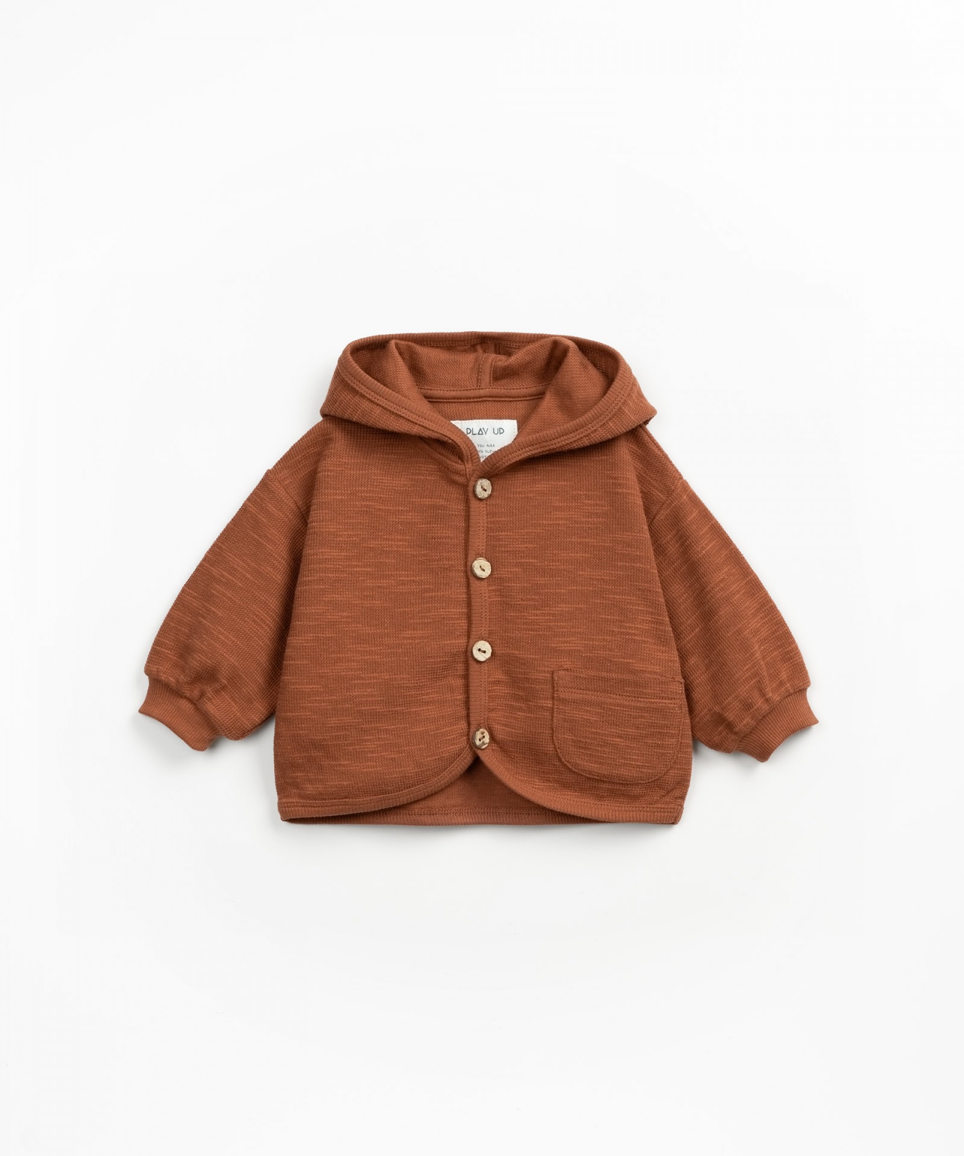 Knit jacket in organic cotton