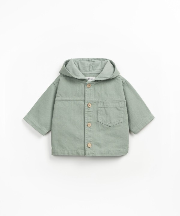 Chaqueta de sarga con capucha