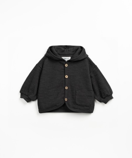 Giacca in maglia con cappuccio