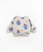 Sweat com estampado de morangos