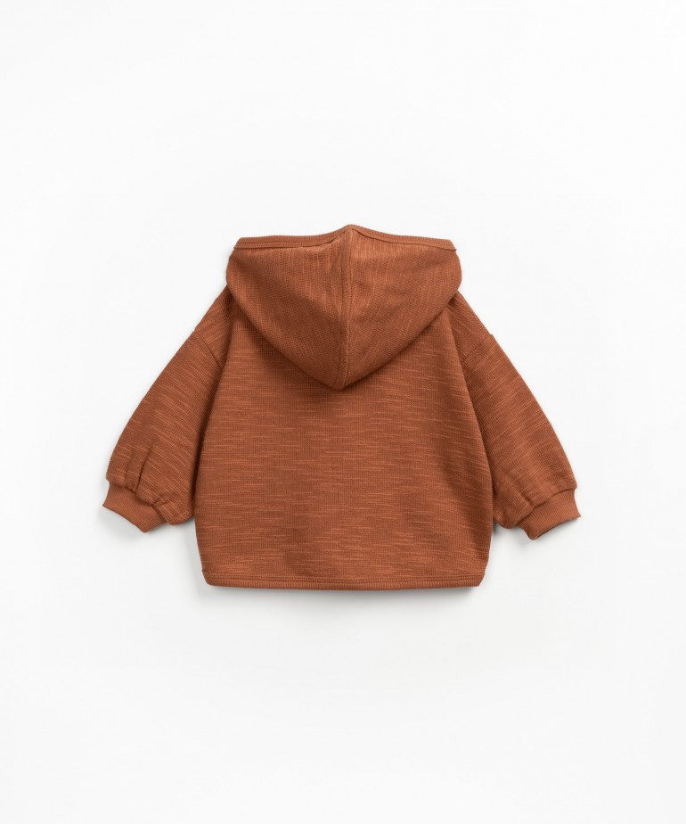 Giacca in maglia con cappuccio