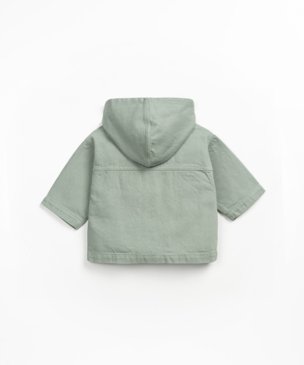 Chaqueta de sarga con capucha