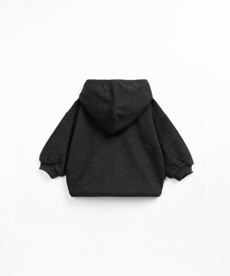 Giacca in maglia con cappuccio