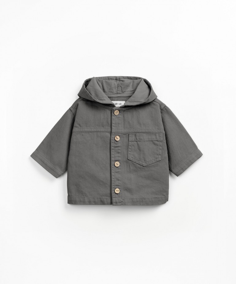Hooded twill jacket