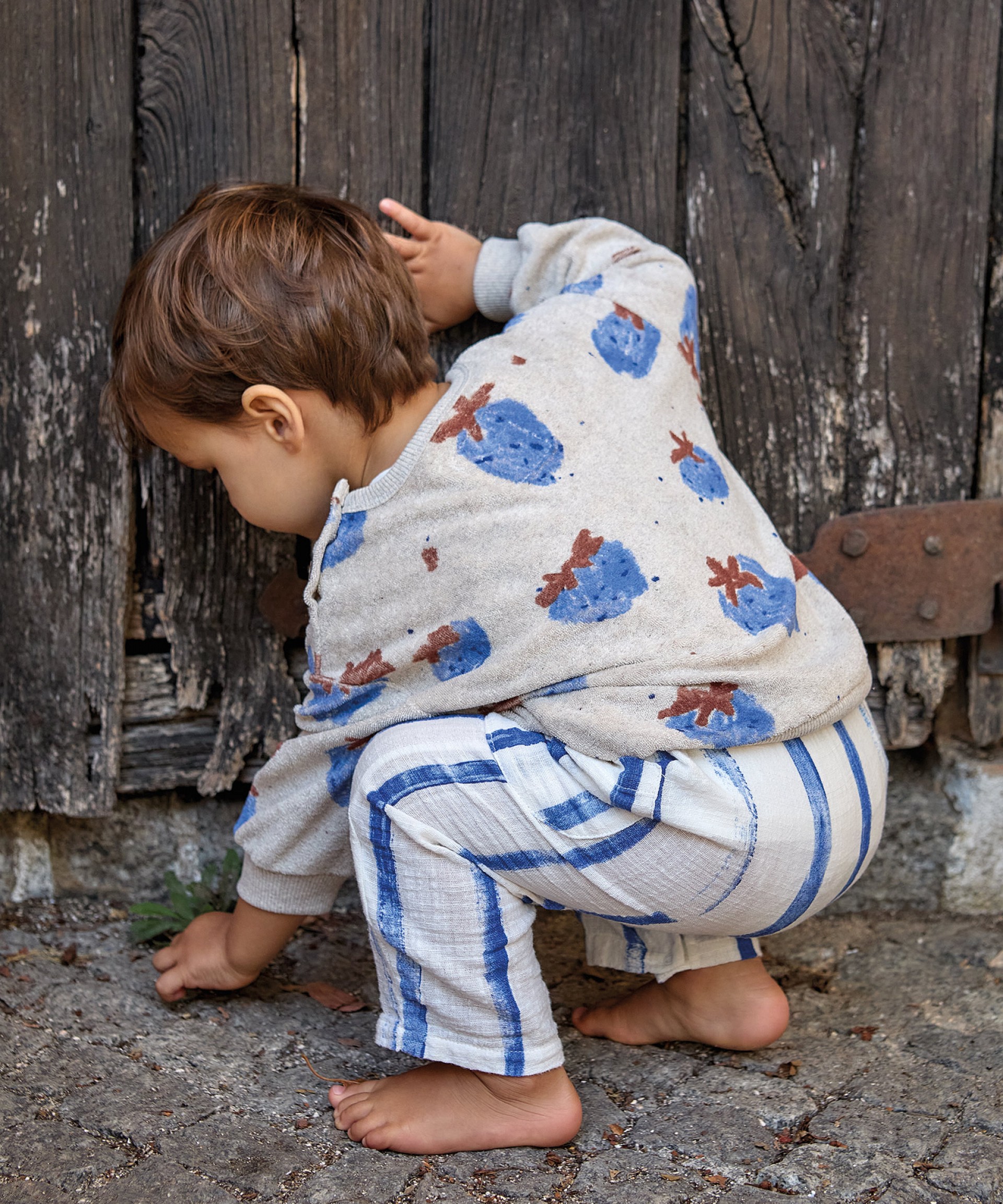Fabric jumpsuit with pockets