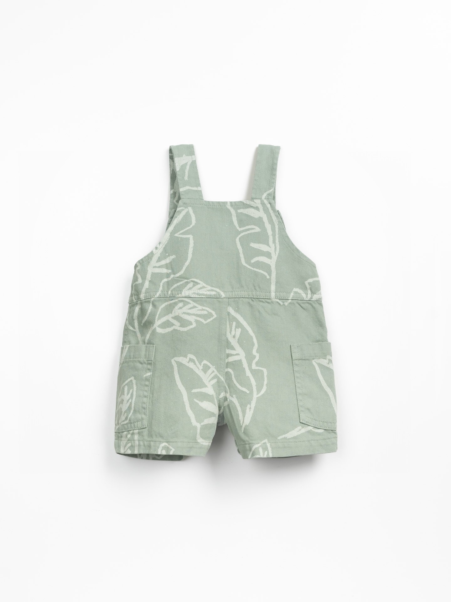 Mono de sarga con estampado de hojas