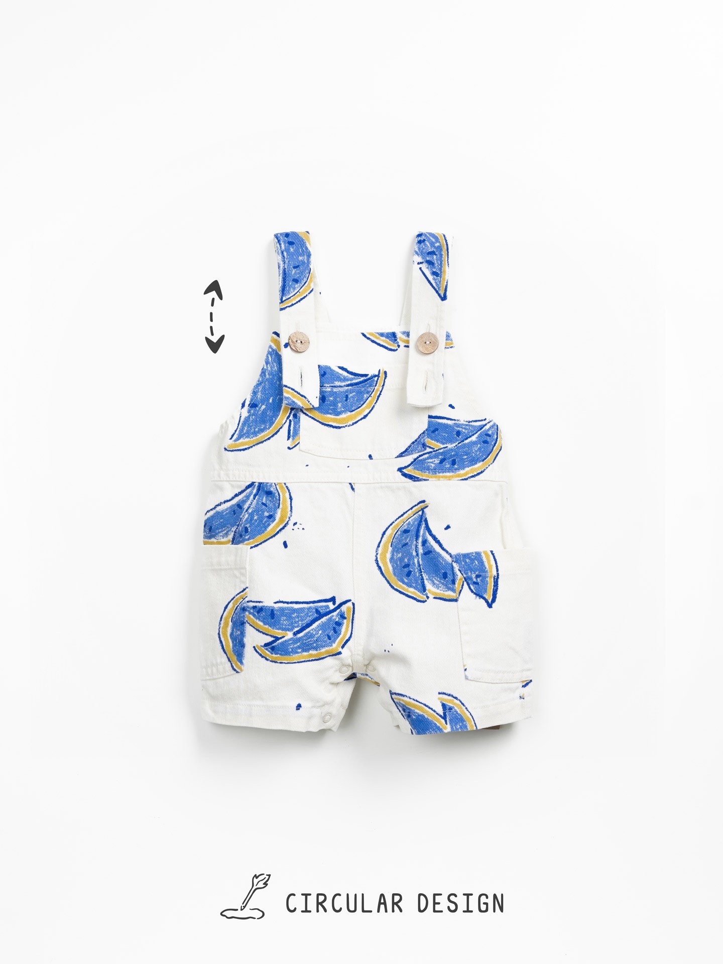 Mono de sarga con estampado de sandías