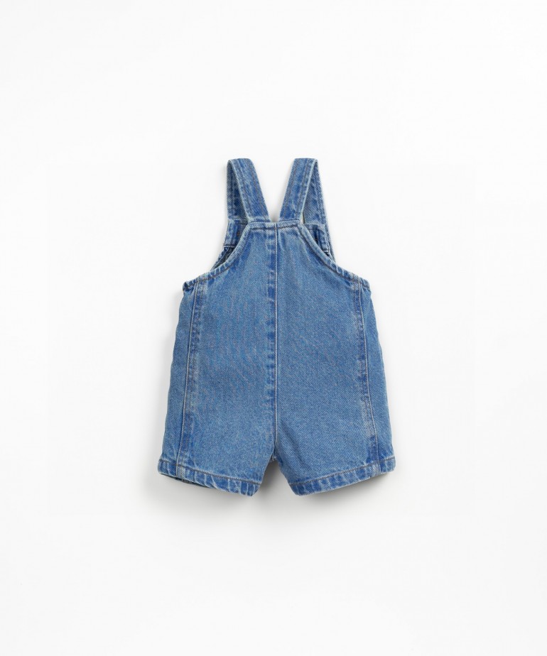Denim overall with adjustable straps