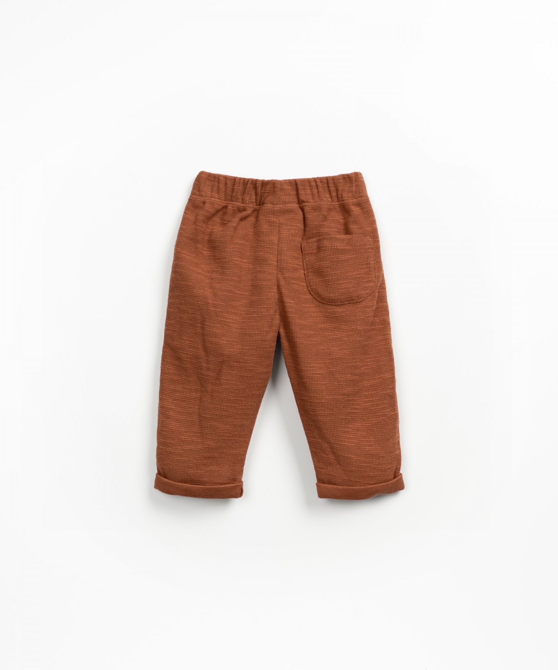 Jersey trousers with decorative drawstring