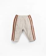 Jersey trousers with color contrast