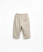 Trousers in a blend of organic cotton and linen