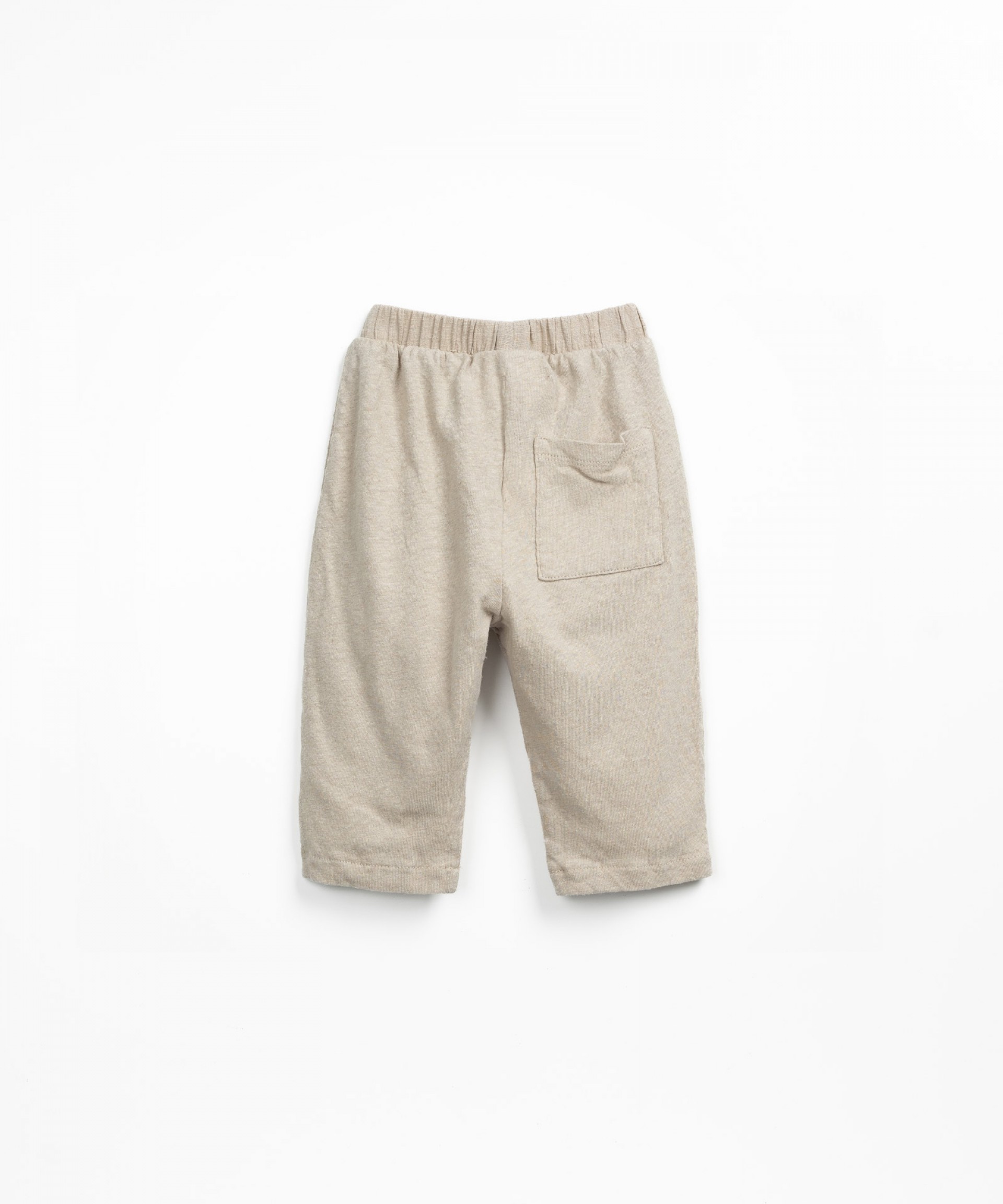 Trousers in a blend of organic cotton and linen