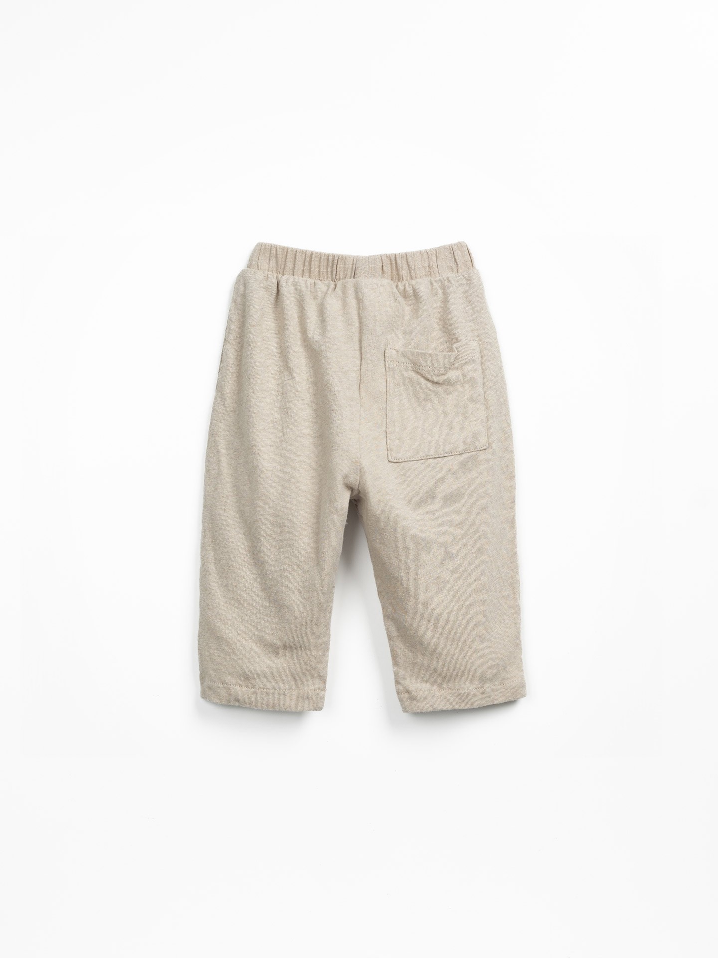 Calça com mistura de malha e tecido