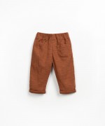 Jersey trousers with decorative drawstring