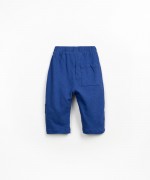 Trousers in a blend of organic cotton and linen
