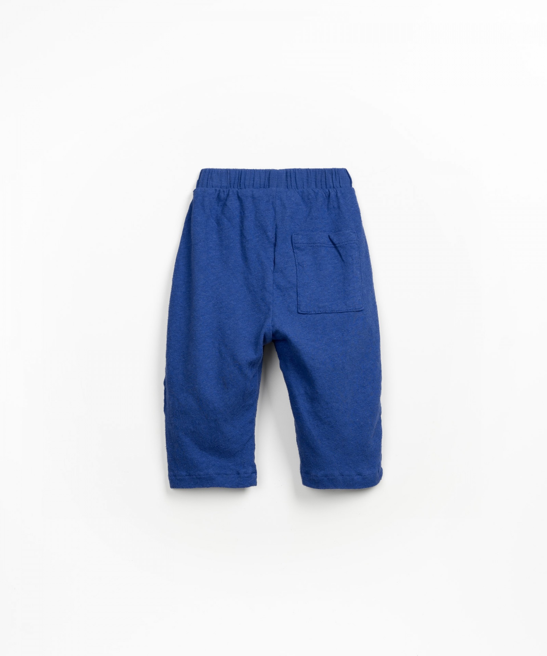 Trousers in a blend of organic cotton and linen