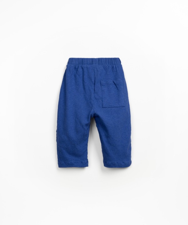 Pantal�n con mezcla de punto y tela