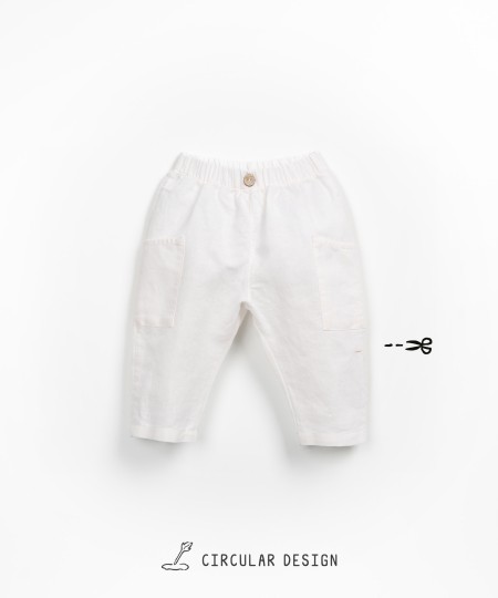 Pantalón de tela con fibras naturales