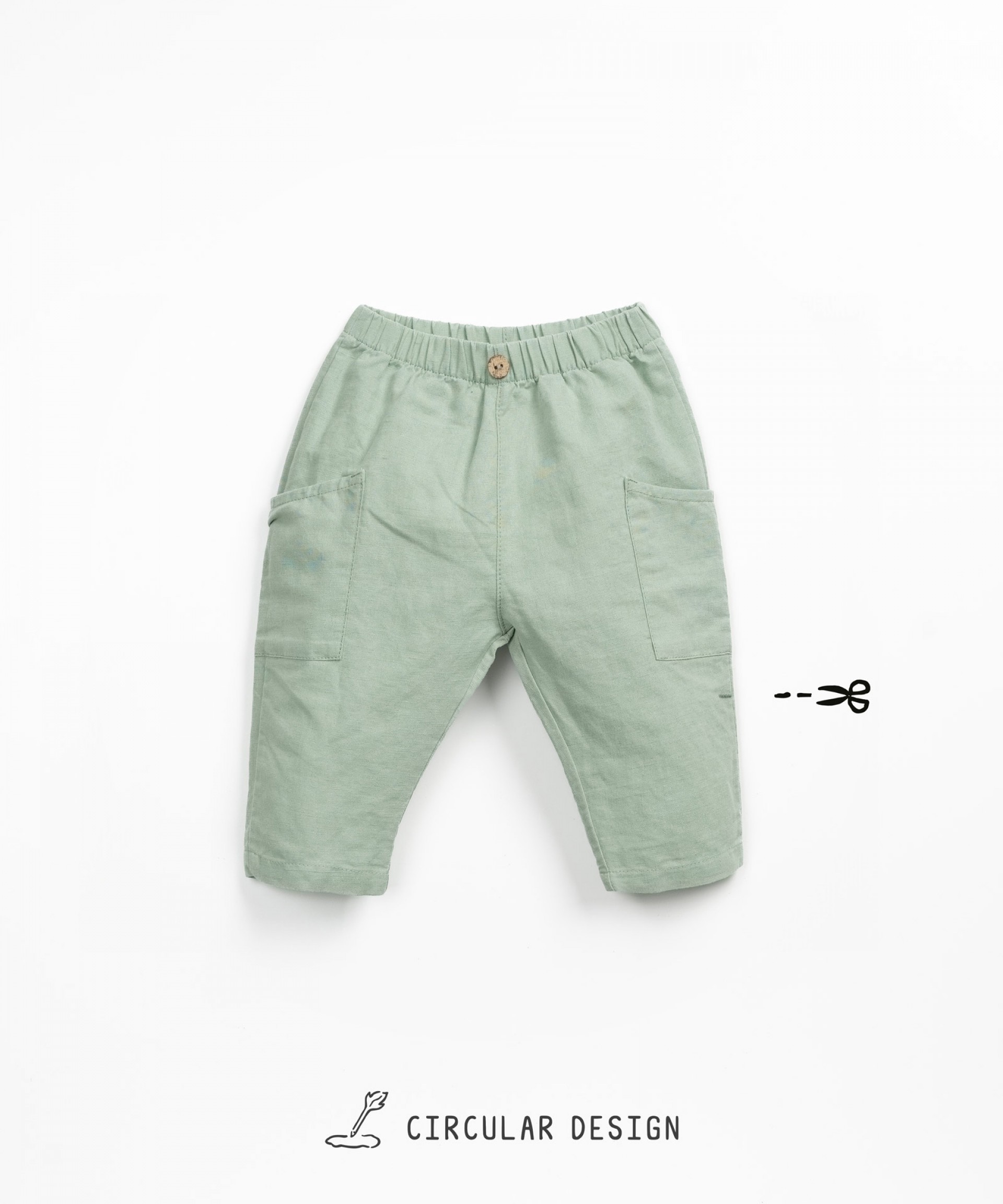 Pantaln de tela con bolsillos laterales