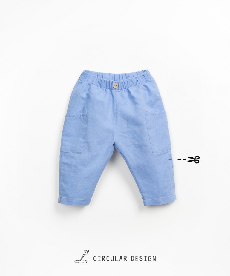 Fabric trousers with natural fibers
