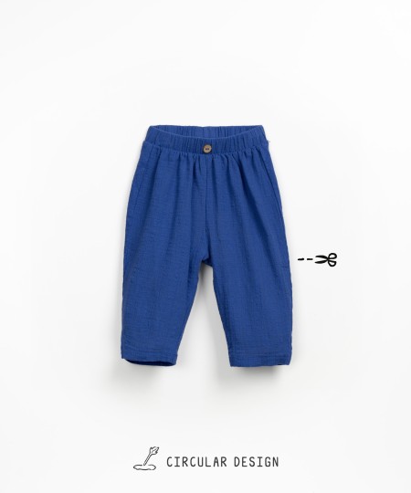 Cal�a com mistura de malha e tecido