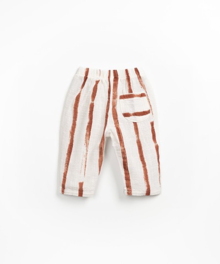Pantaloni in tessuto con stampa a righe