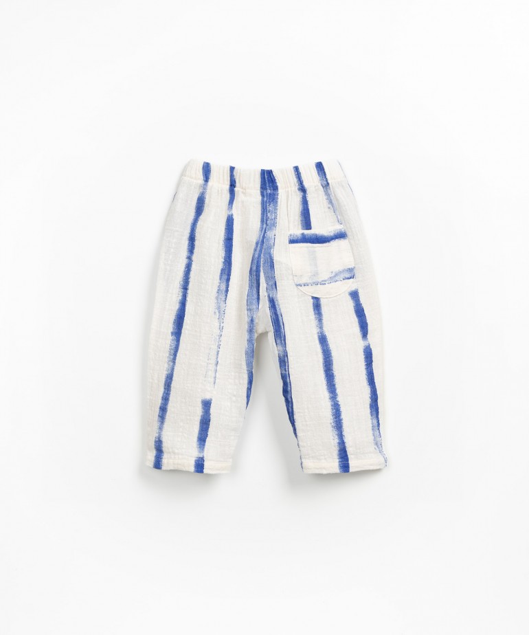 Pantaloni in tessuto con stampa a righe