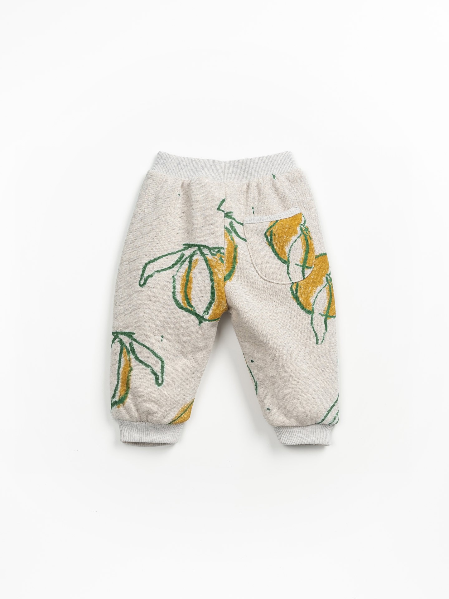 Calça de malha com estampado e bolsos