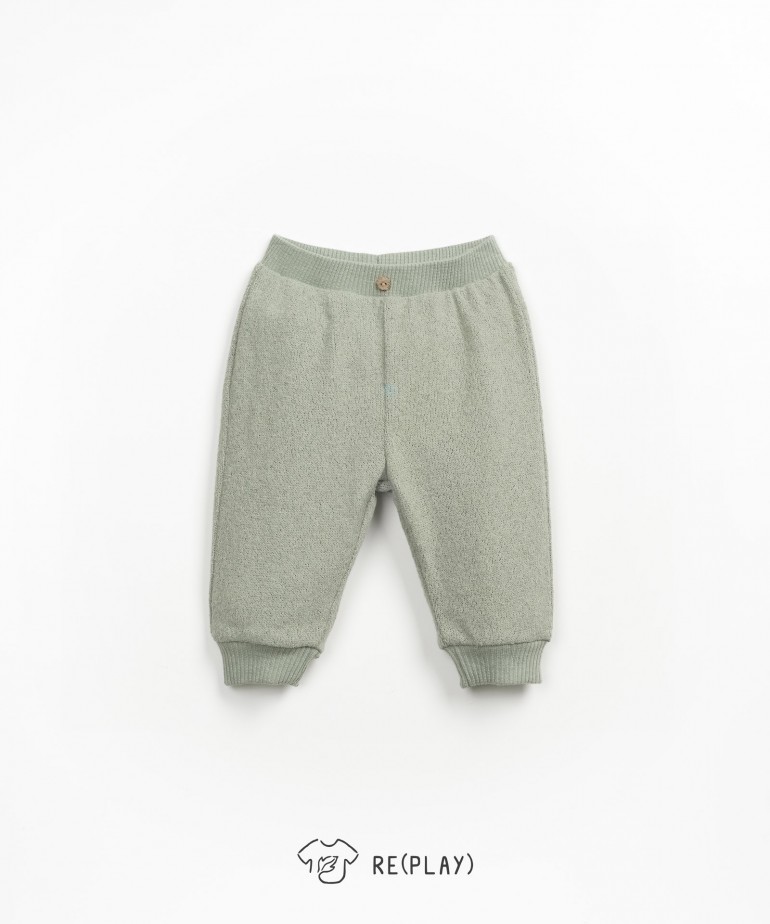Jersey leggings in cotton and recycled polyester
