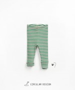 Striped knit leggings