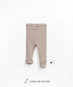 Striped knit leggings