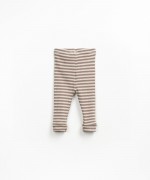 Striped knit leggings