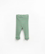 Striped knit leggings