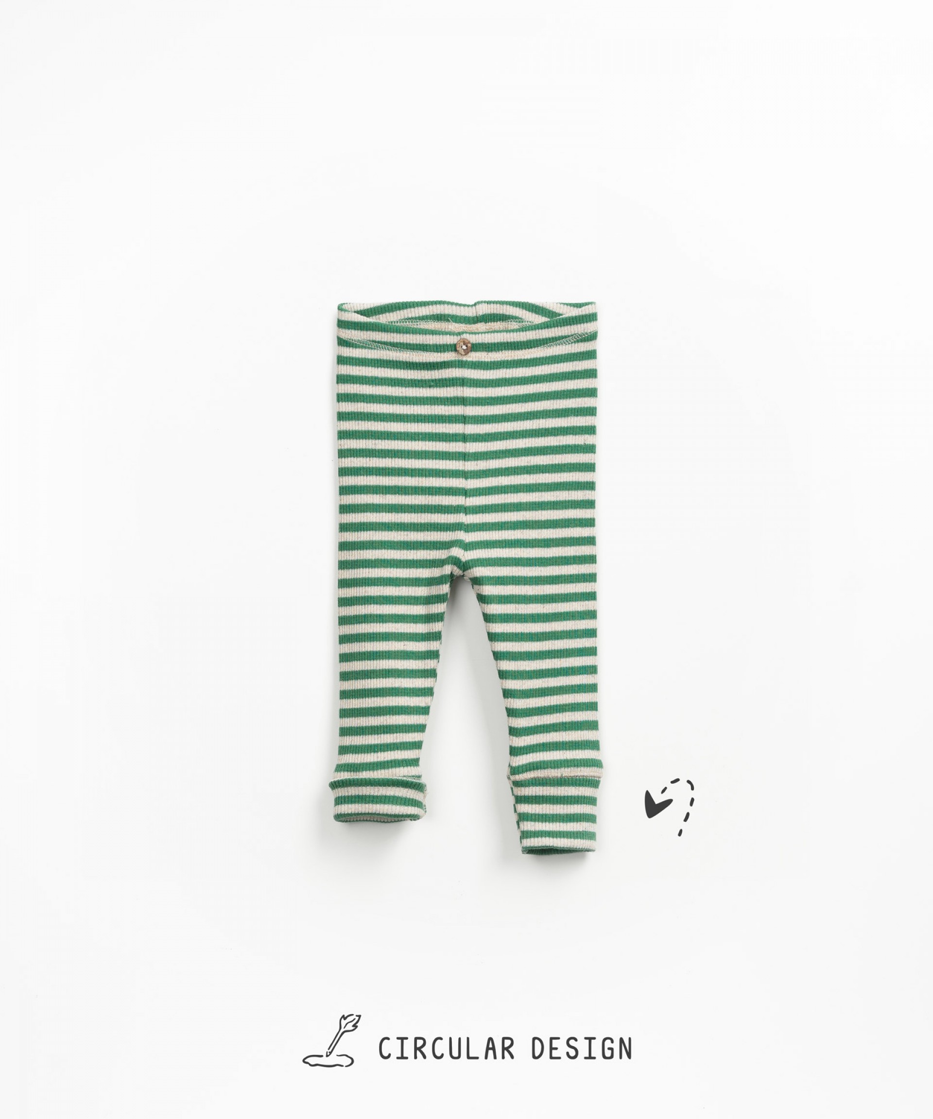 Striped knit leggings