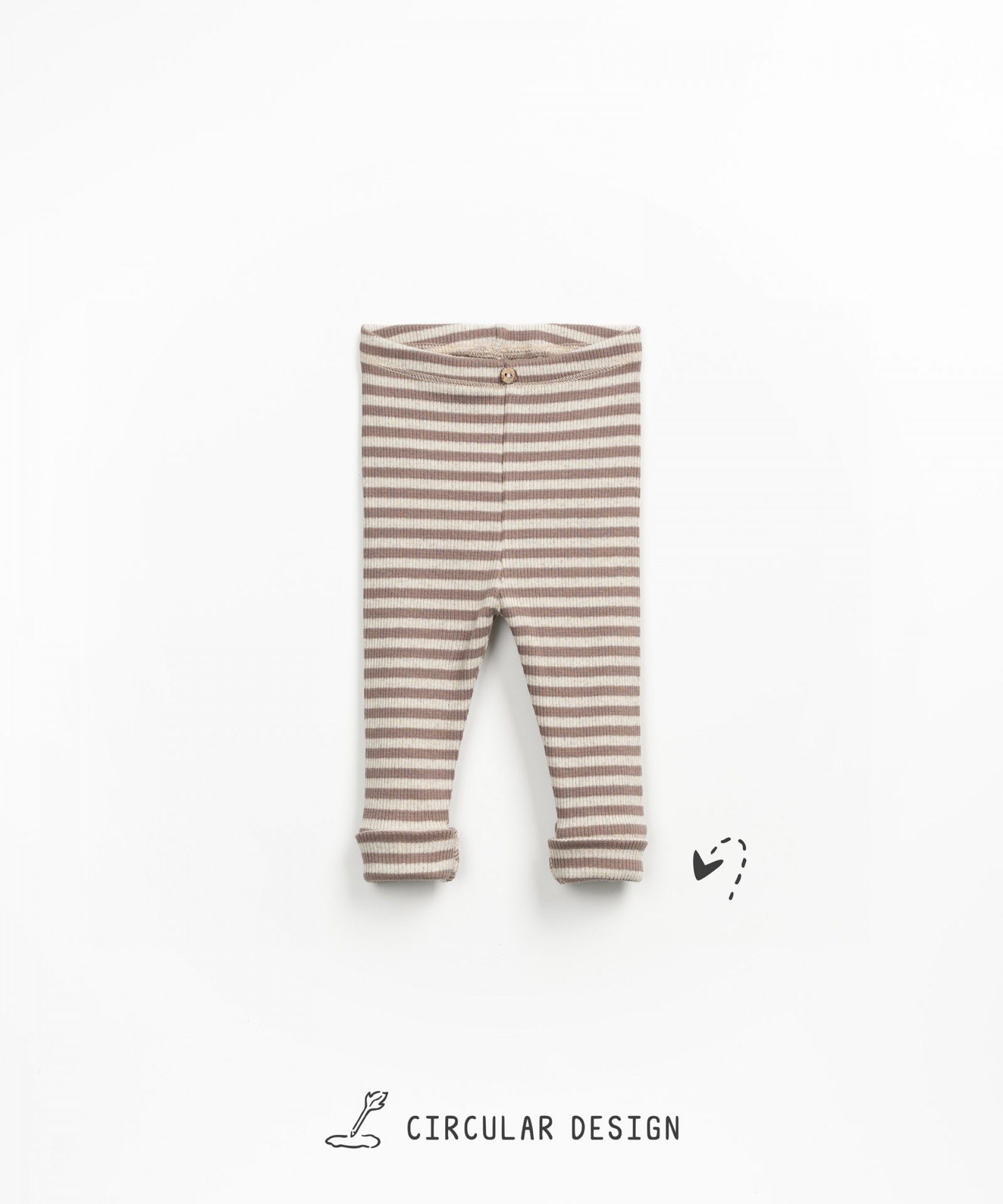 Striped knit leggings