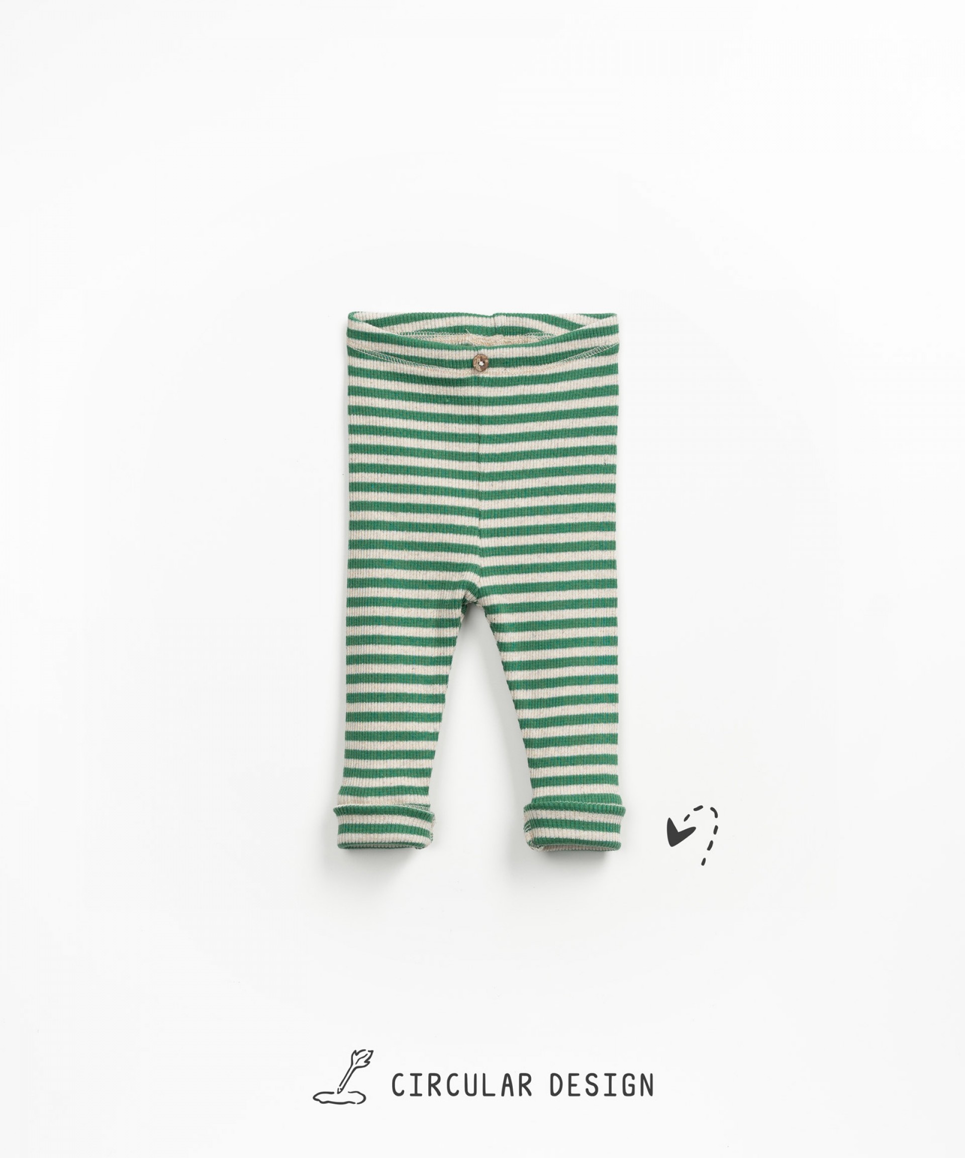 Striped knit leggings