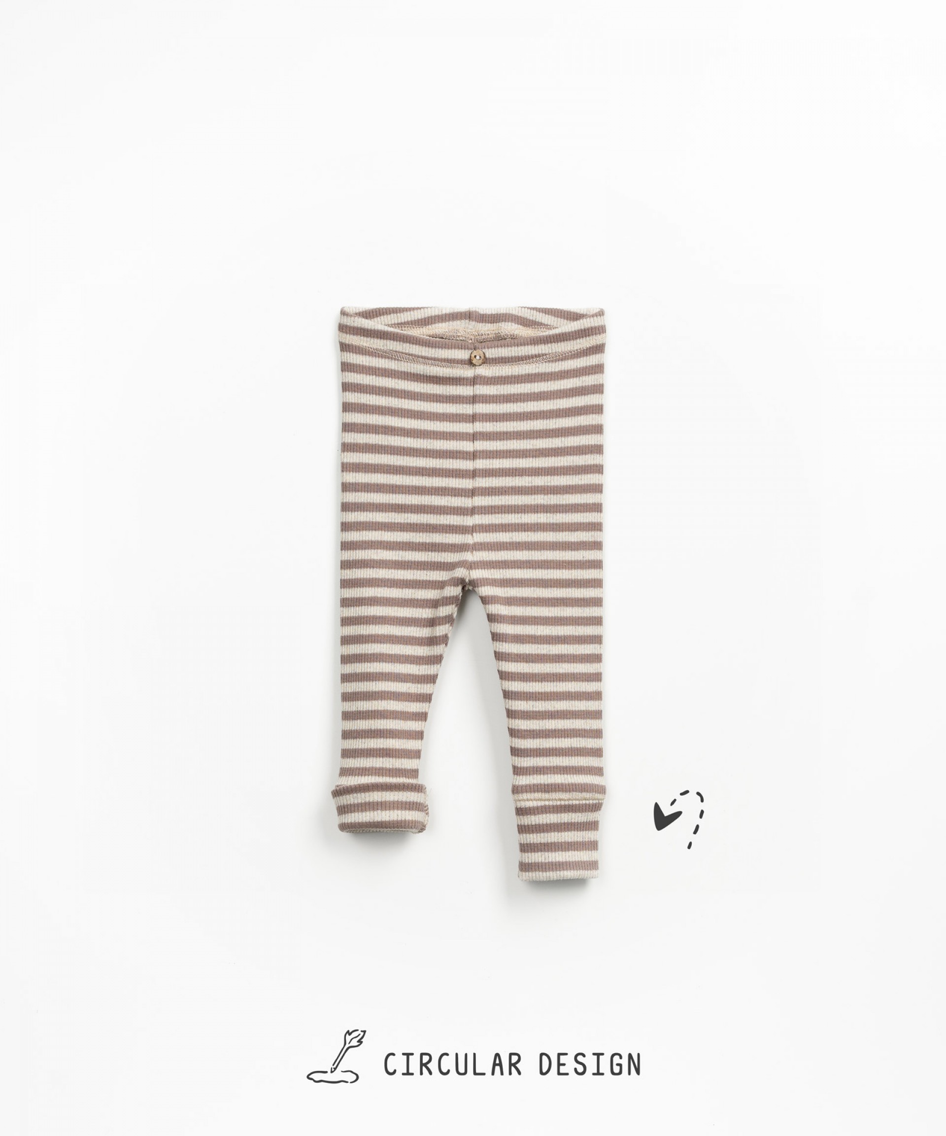 Striped knit leggings